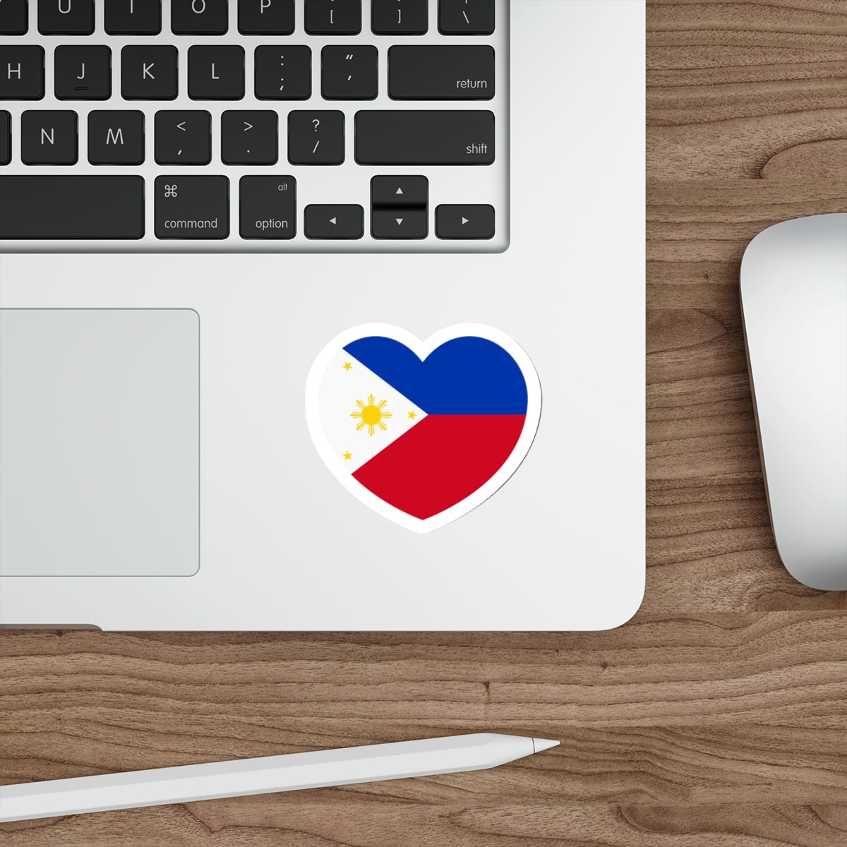 Heart Flag of the Philippines - STICKER Vinyl Die-Cut Decal-The Sticker Space