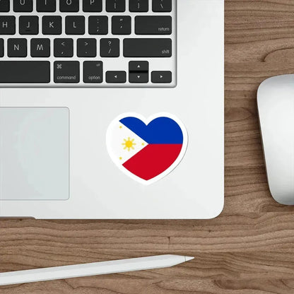 Heart Flag of the Philippines - STICKER Vinyl Die-Cut Decal - The Sticker Space