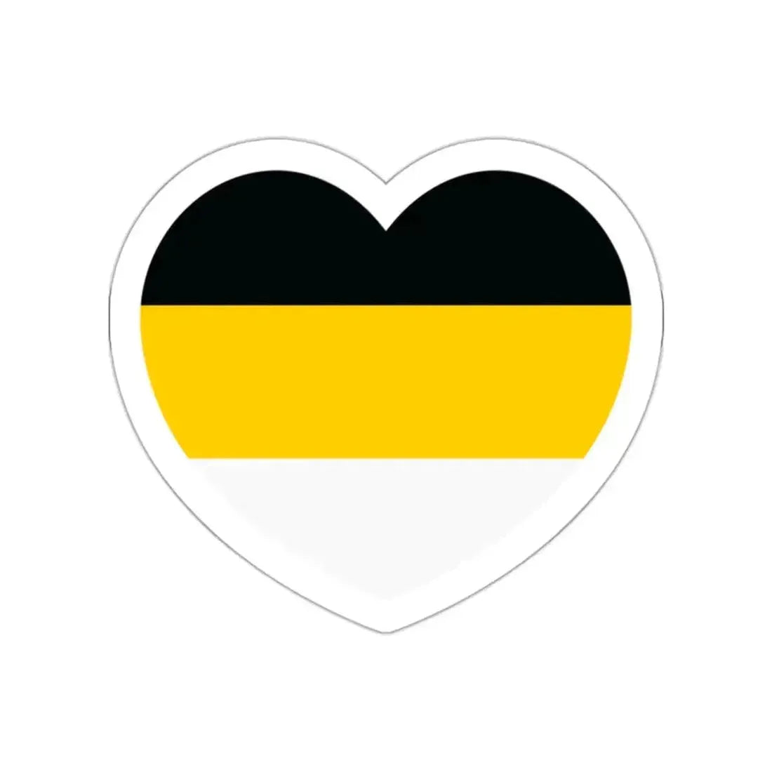 Heart Flag of the Russian Empire 1858-1896 - STICKER Vinyl Die-Cut Decal White Die-Cut 2 Inch - The Sticker Space