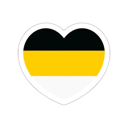 Heart Flag of the Russian Empire 1858-1896 - STICKER Vinyl Die-Cut Decal White Die-Cut 2 Inch - The Sticker Space