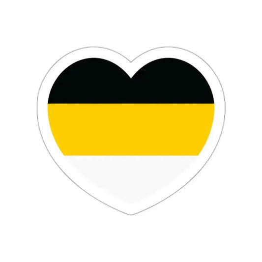 Heart Flag of the Russian Empire 1858-1896 - STICKER Vinyl Die-Cut Decal White Die-Cut 2 Inch - The Sticker Space