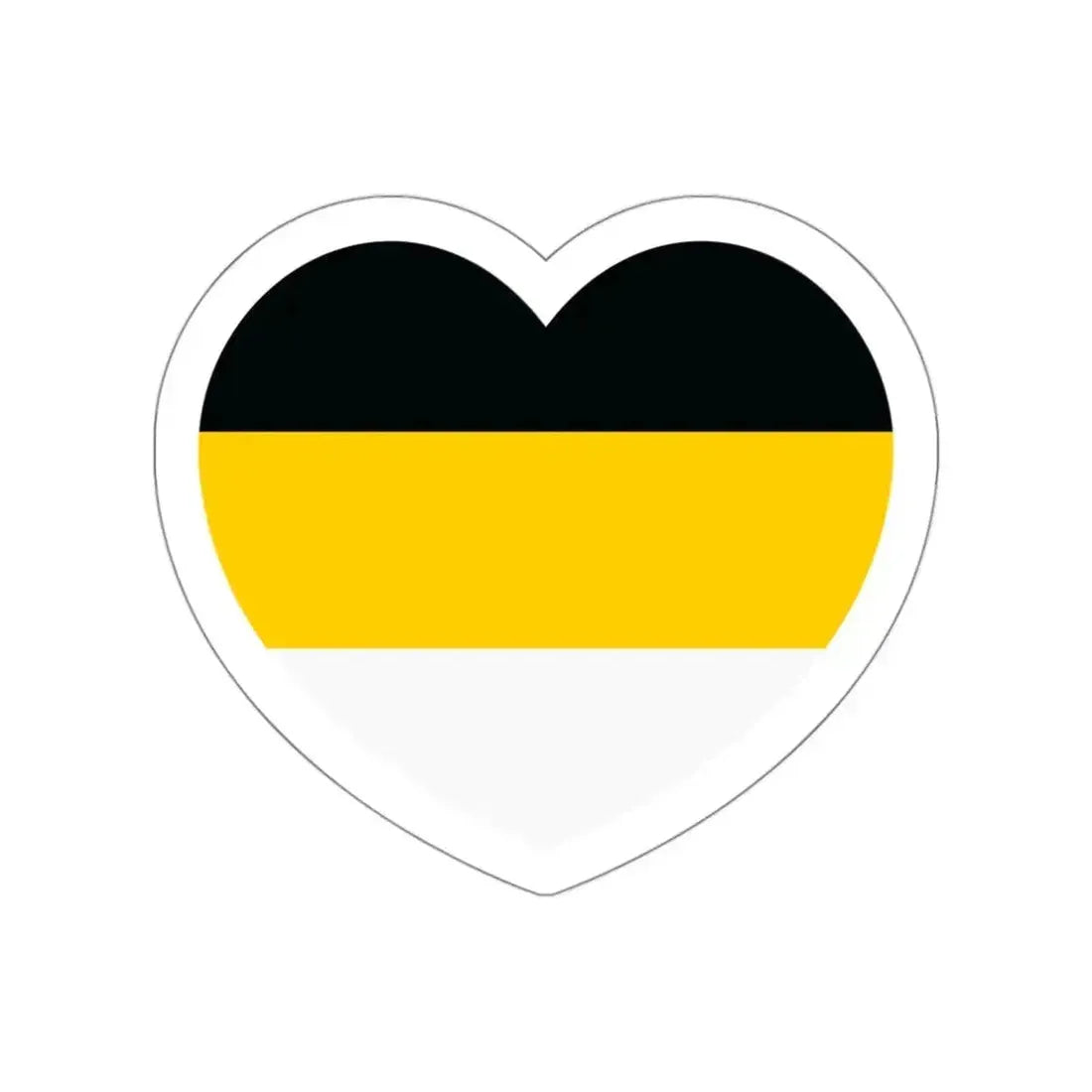 Heart Flag of the Russian Empire 1858-1896 - STICKER Vinyl Die-Cut Decal White Die-Cut 3 Inch - The Sticker Space