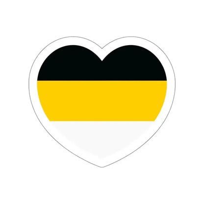 Heart Flag of the Russian Empire 1858-1896 - STICKER Vinyl Die-Cut Decal White Die-Cut 3 Inch - The Sticker Space