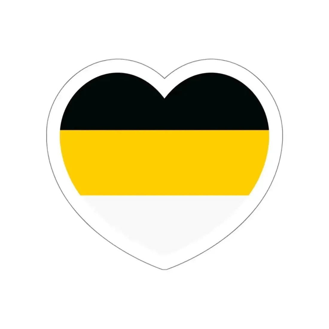 Heart Flag of the Russian Empire 1858-1896 - STICKER Vinyl Die-Cut Decal White Die-Cut 4 Inch - The Sticker Space