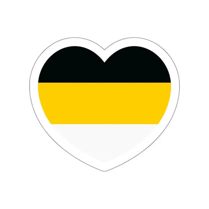 Heart Flag of the Russian Empire 1858-1896 - STICKER Vinyl Die-Cut Decal White Die-Cut 4 Inch - The Sticker Space