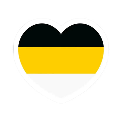 Heart Flag of the Russian Empire 1858-1896 - STICKER Vinyl Kiss-Cut Decal 2 Inch White - The Sticker Space