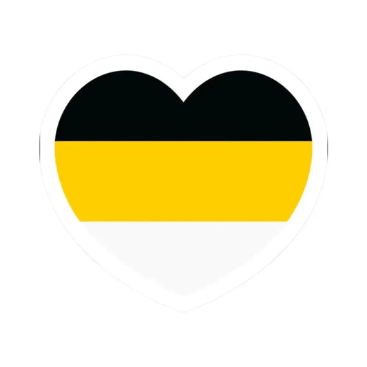 Heart Flag of the Russian Empire 1858-1896 - STICKER Vinyl Kiss-Cut Decal 2 Inch White - The Sticker Space