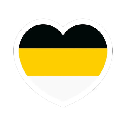 Heart Flag of the Russian Empire 1858-1896 - STICKER Vinyl Kiss-Cut Decal 3 Inch White - The Sticker Space