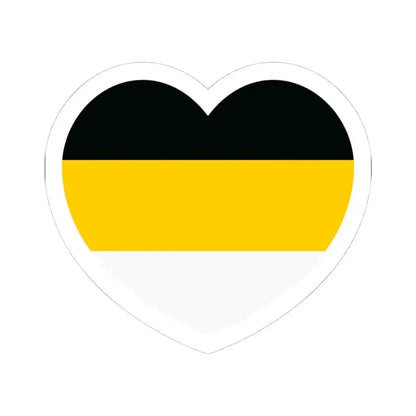 Heart Flag of the Russian Empire 1858-1896 - STICKER Vinyl Kiss-Cut Decal 4 Inch White - The Sticker Space