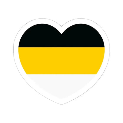 Heart Flag of the Russian Empire 1858-1896 - STICKER Vinyl Kiss-Cut Decal 6 Inch White - The Sticker Space