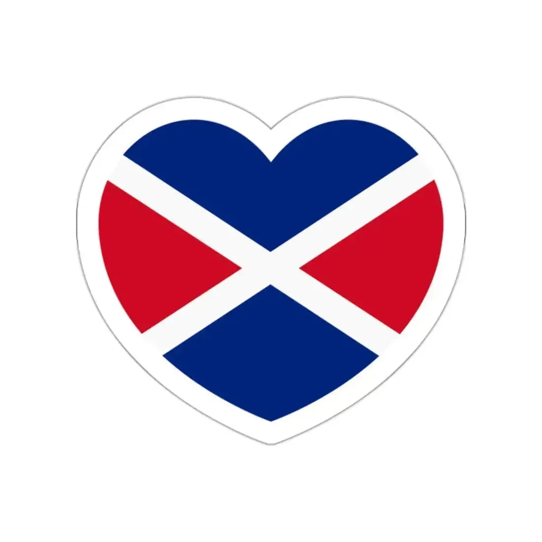 Heart Flag of the Seychelles 1976-1977 - STICKER Vinyl Die-Cut Decal White Die-Cut 2 Inch - The Sticker Space