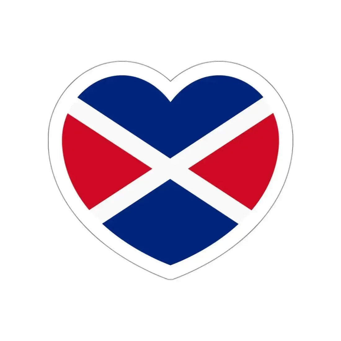 Heart Flag of the Seychelles 1976-1977 - STICKER Vinyl Die-Cut Decal White Die-Cut 3 Inch - The Sticker Space