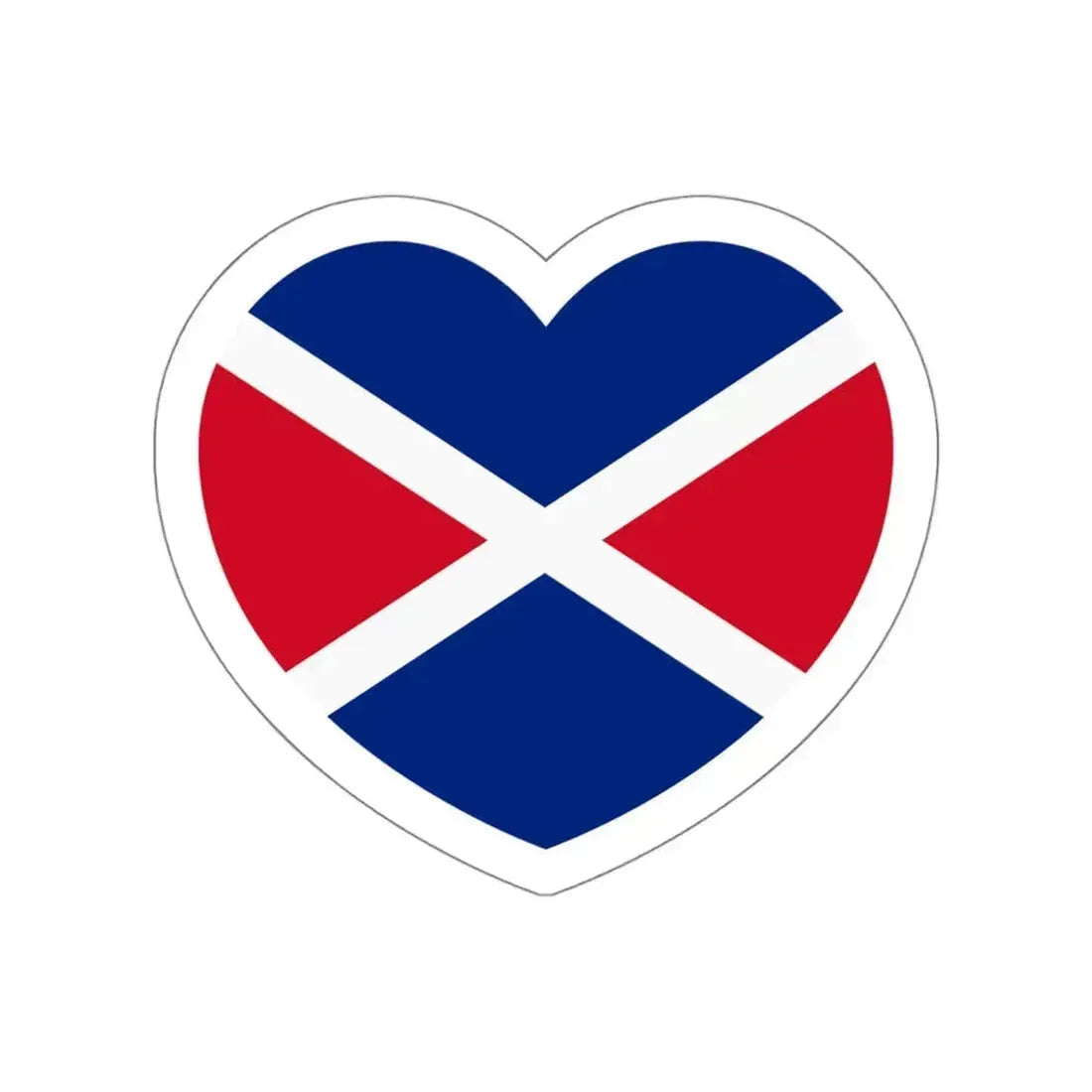 Heart Flag of the Seychelles 1976-1977 - STICKER Vinyl Die-Cut Decal White Die-Cut 5 Inch - The Sticker Space