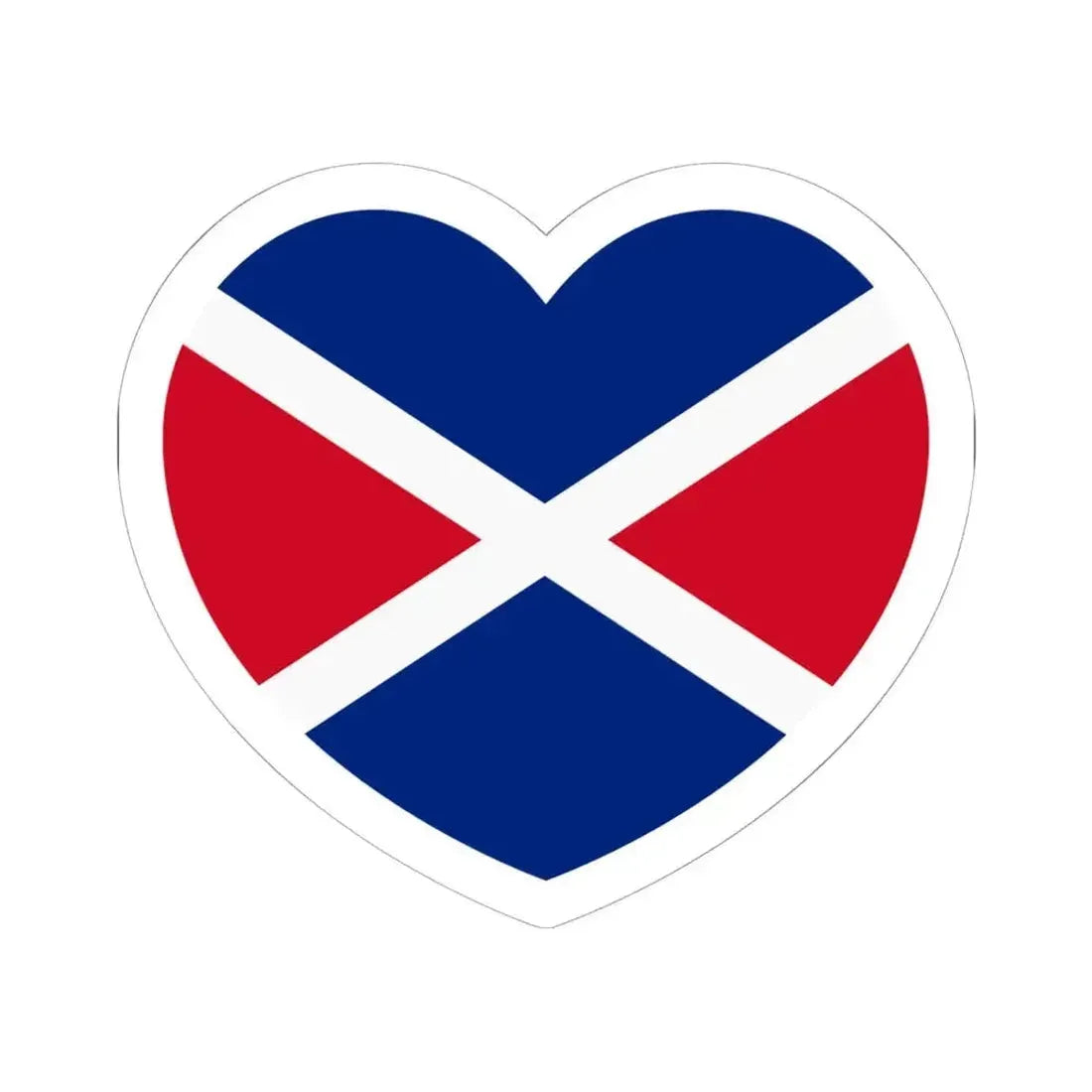 Heart Flag of the Seychelles 1976-1977 - STICKER Vinyl Kiss-Cut Decal 6 Inch White - The Sticker Space