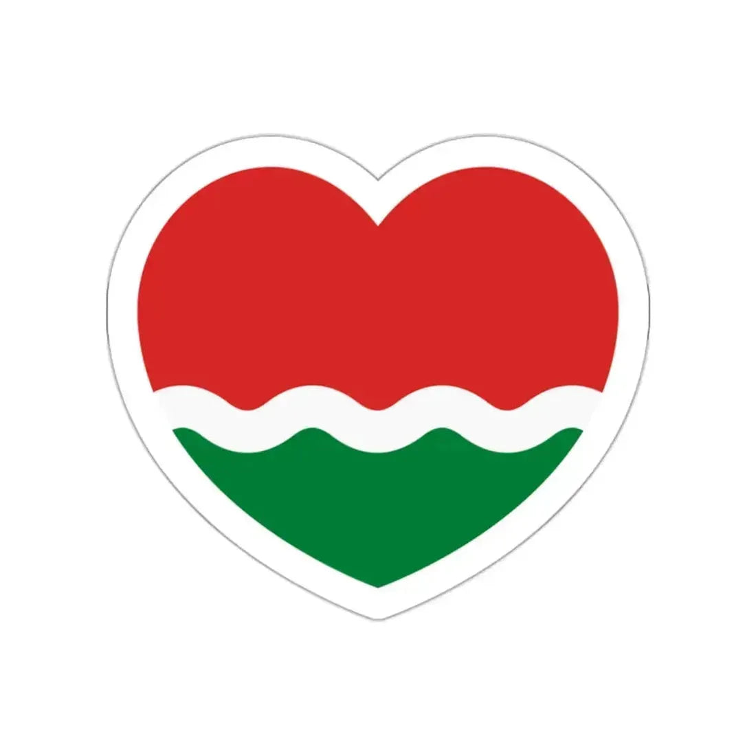 Heart Flag of the Seychelles 1977-1996 - STICKER Vinyl Die-Cut Decal White Die-Cut 2 Inch - The Sticker Space