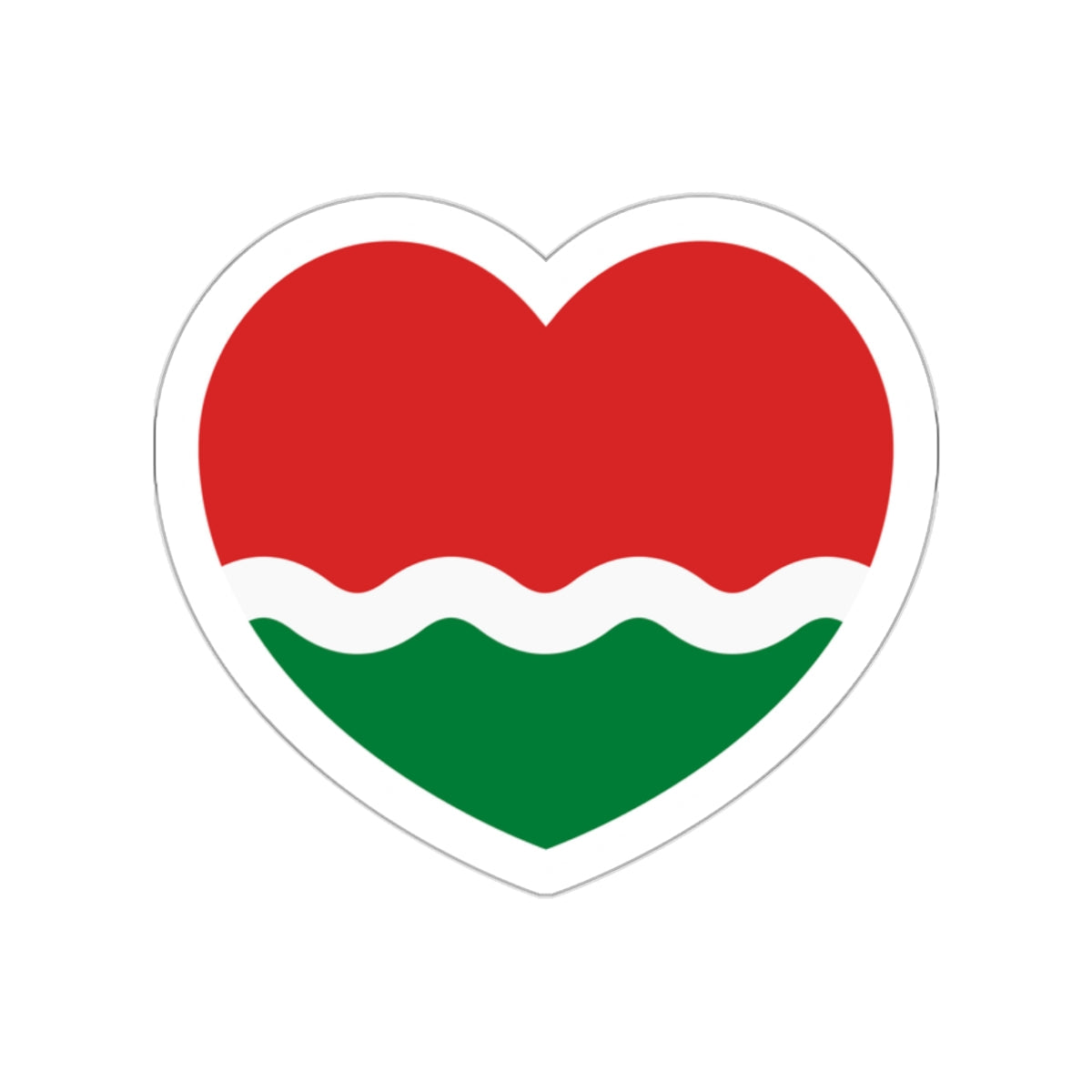 Heart Flag of the Seychelles 1977-1996 - STICKER Vinyl Die-Cut Decal-White-The Sticker Space