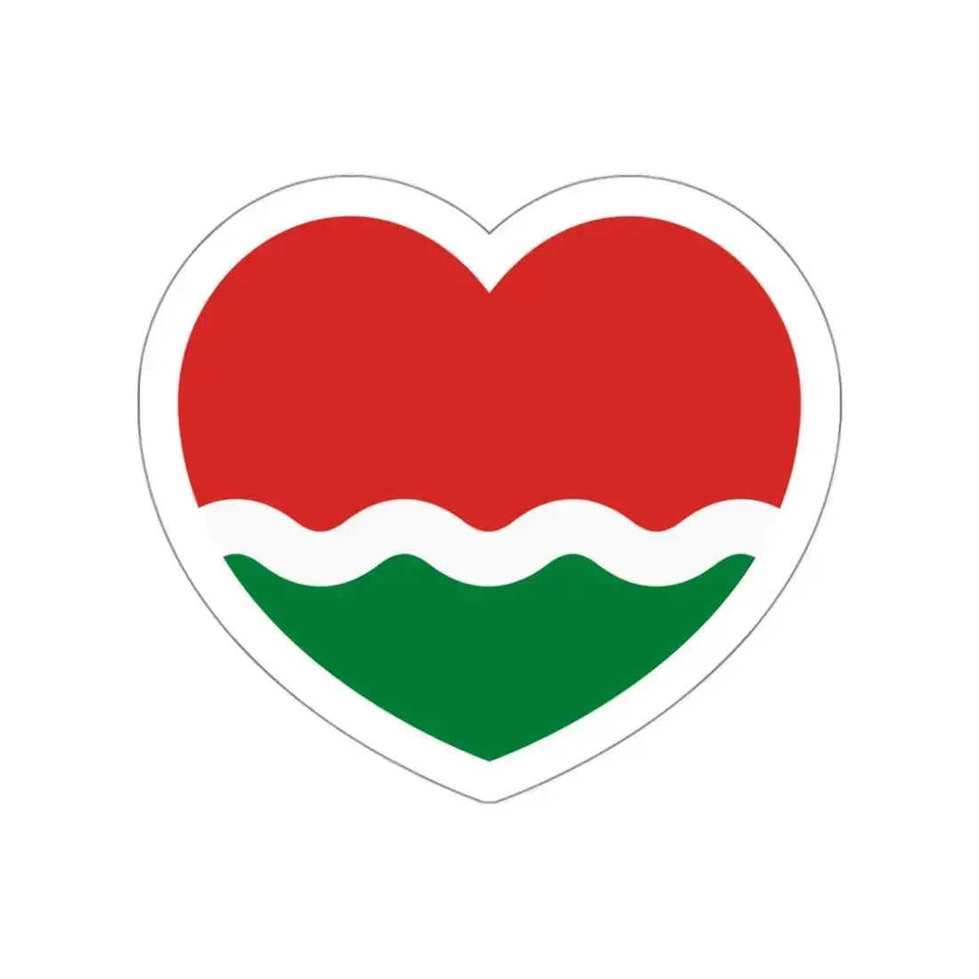 Heart Flag of the Seychelles 1977-1996 - STICKER Vinyl Die-Cut Decal White Die-Cut 3 Inch - The Sticker Space