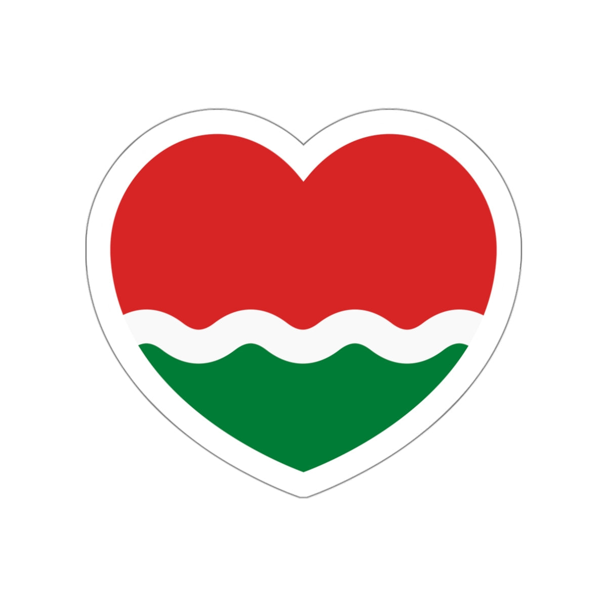 Heart Flag of the Seychelles 1977-1996 - STICKER Vinyl Die-Cut Decal-White-The Sticker Space