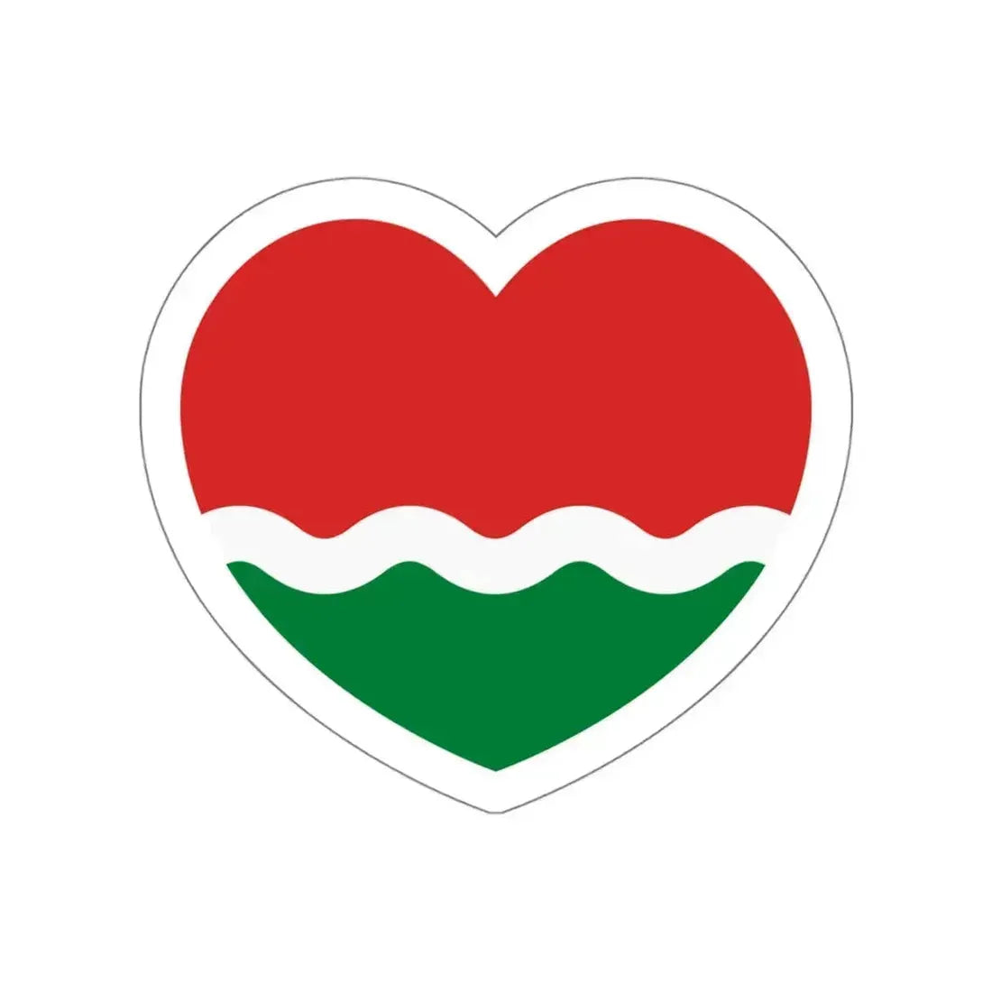 Heart Flag of the Seychelles 1977-1996 - STICKER Vinyl Die-Cut Decal White Die-Cut 5 Inch - The Sticker Space