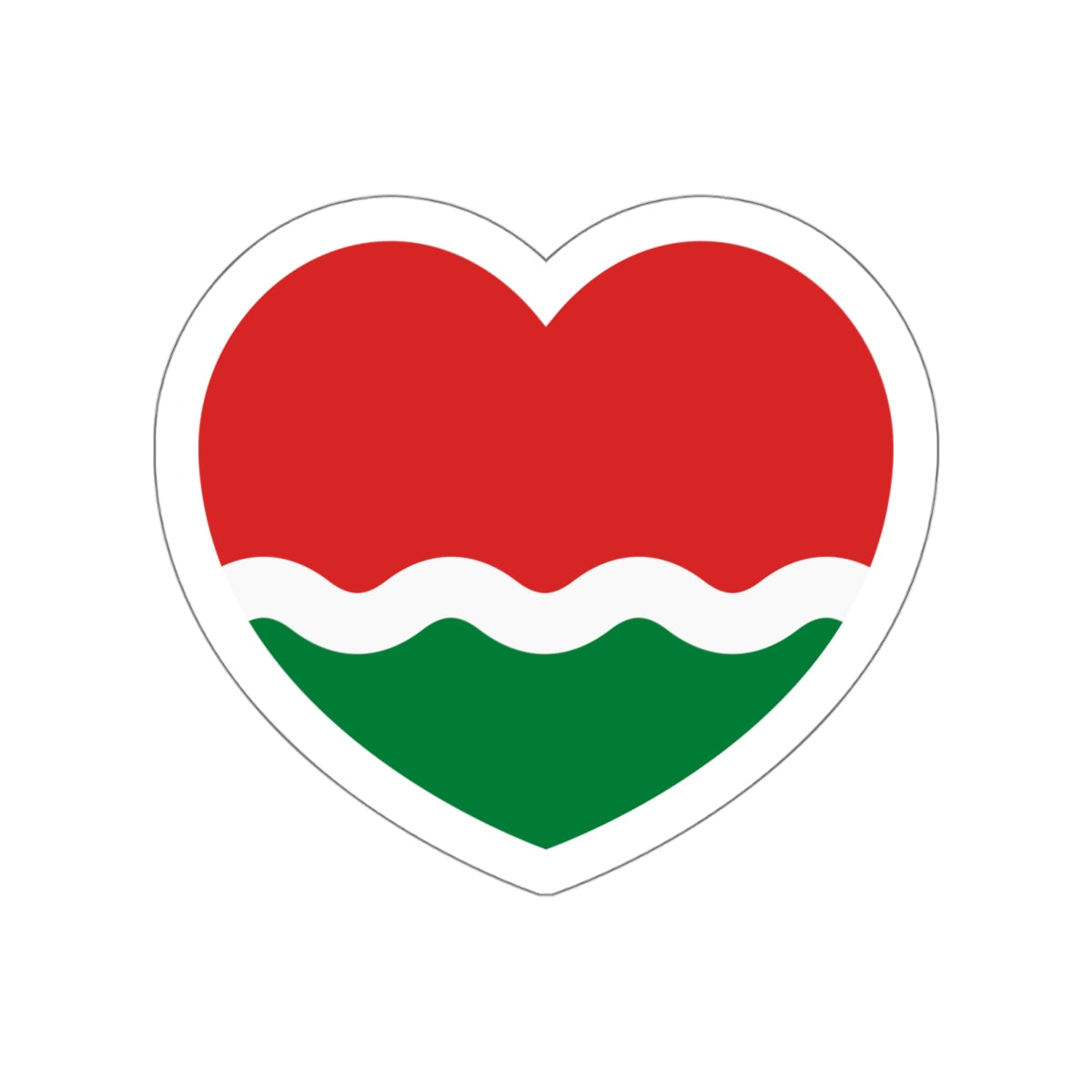 Heart Flag of the Seychelles 1977-1996 - STICKER Vinyl Die-Cut Decal-White-The Sticker Space