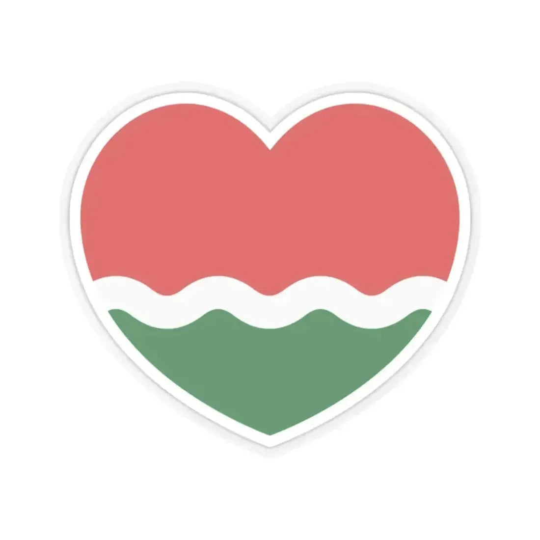 Heart Flag of the Seychelles 1977-1996 - STICKER Vinyl Kiss-Cut Decal 2 Inch Transparent - The Sticker Space