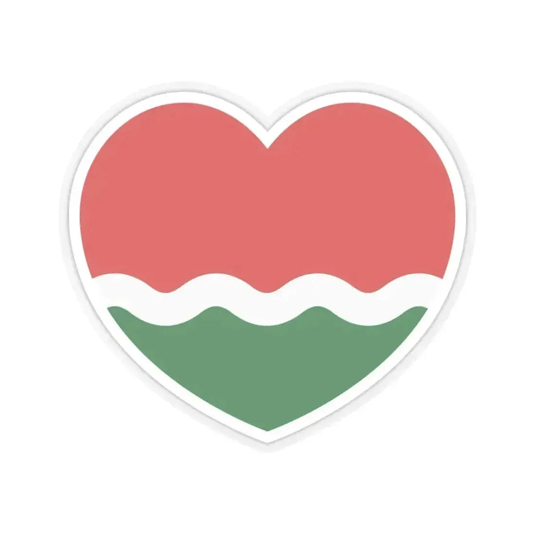 Heart Flag of the Seychelles 1977-1996 - STICKER Vinyl Kiss-Cut Decal 3 Inch Transparent - The Sticker Space