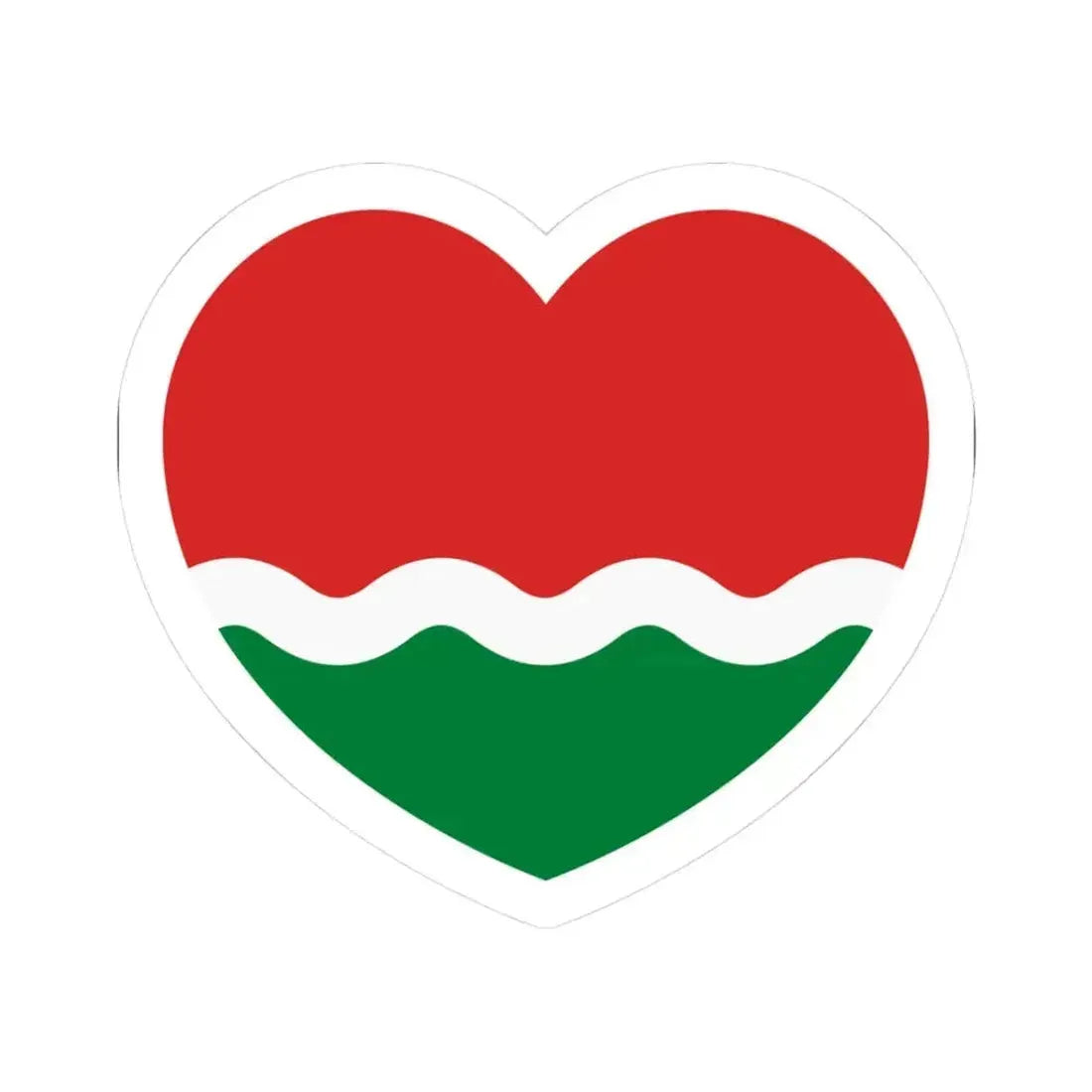 Heart Flag of the Seychelles 1977-1996 - STICKER Vinyl Kiss-Cut Decal 3 Inch White - The Sticker Space