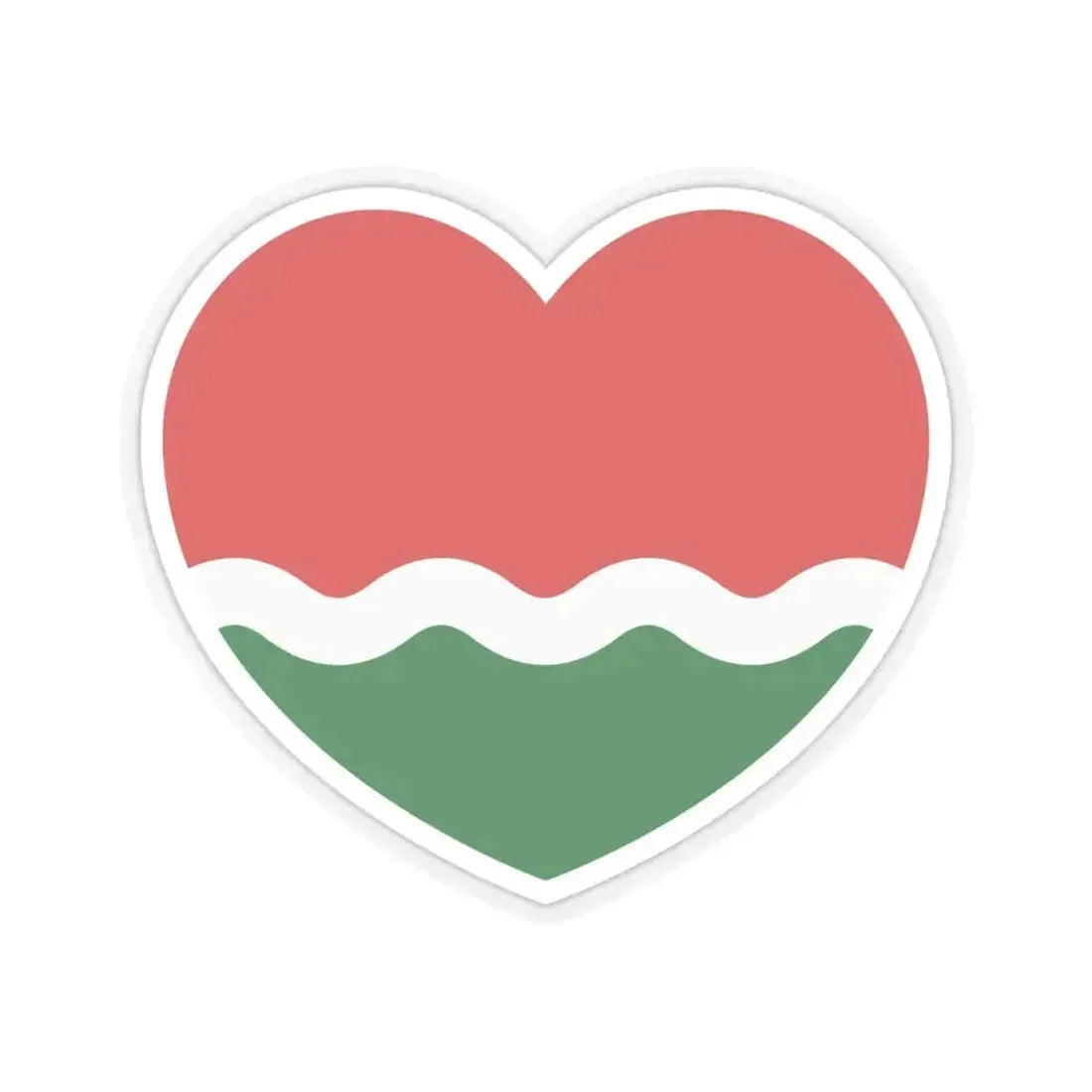 Heart Flag of the Seychelles 1977-1996 - STICKER Vinyl Kiss-Cut Decal 4 Inch Transparent - The Sticker Space