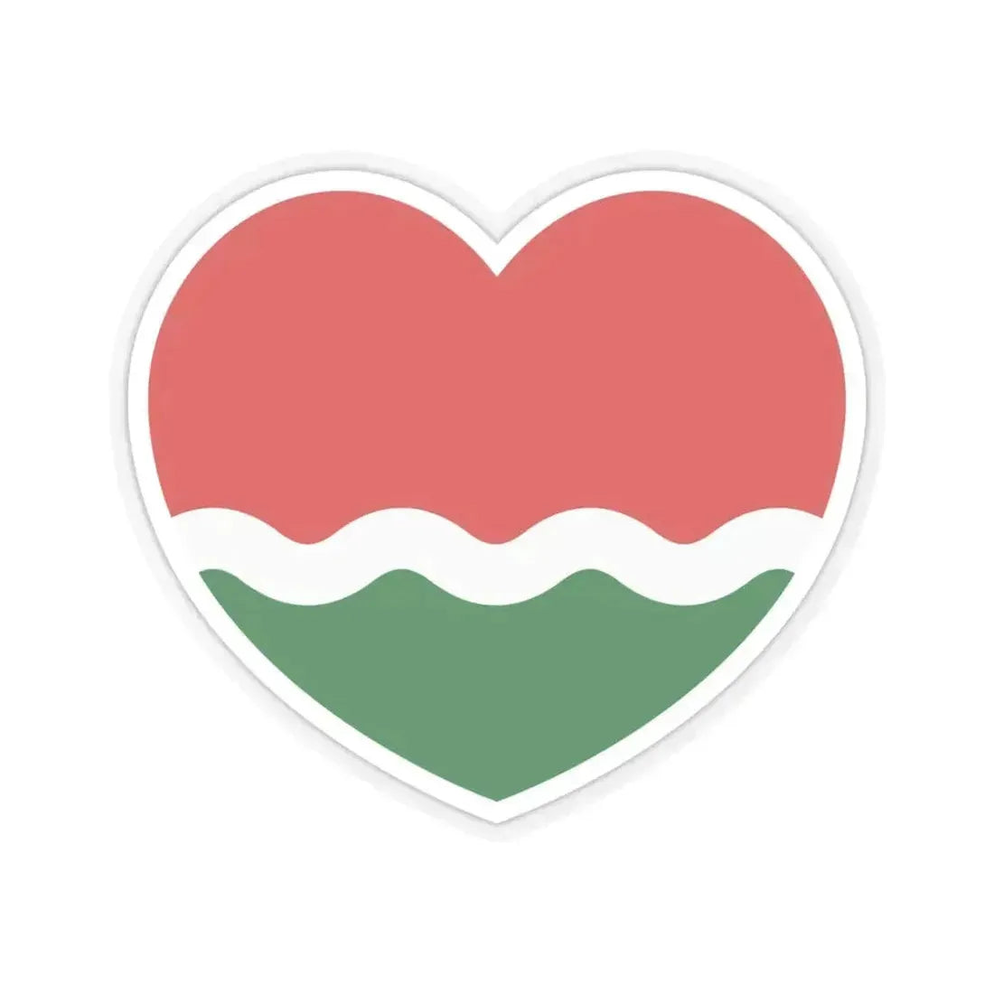 Heart Flag of the Seychelles 1977-1996 - STICKER Vinyl Kiss-Cut Decal 6 Inch Transparent - The Sticker Space