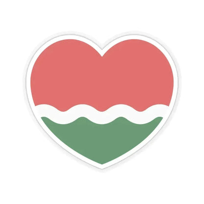 Heart Flag of the Seychelles 1977-1996 - STICKER Vinyl Kiss-Cut Decal 6 Inch Transparent - The Sticker Space