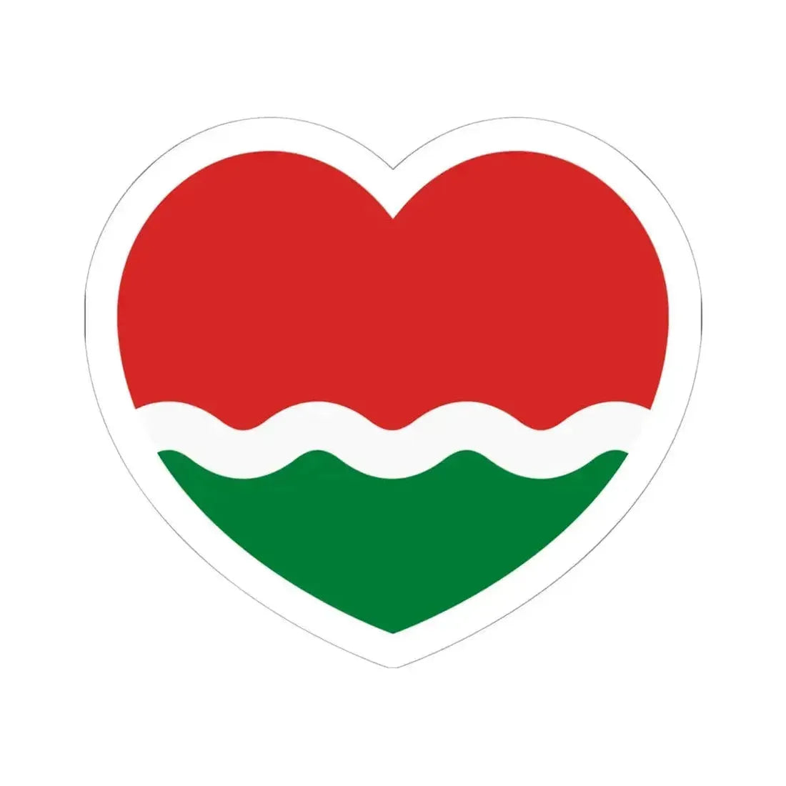 Heart Flag of the Seychelles 1977-1996 - STICKER Vinyl Kiss-Cut Decal 6 Inch White - The Sticker Space