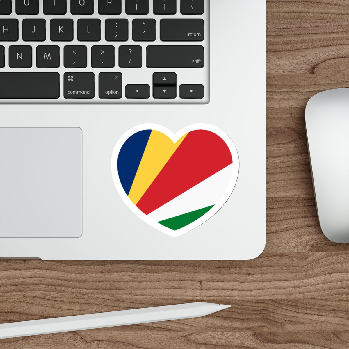 Heart Flag of the Seychelles - STICKER Vinyl Die-Cut Decal-The Sticker Space