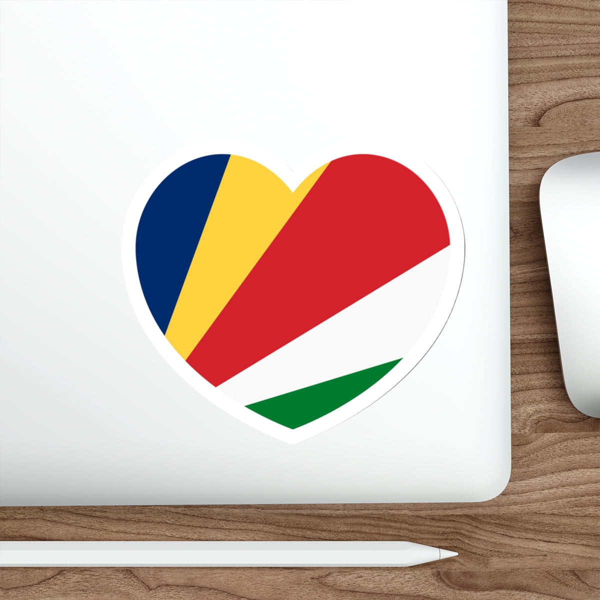 Heart Flag of the Seychelles - STICKER Vinyl Die-Cut Decal-The Sticker Space