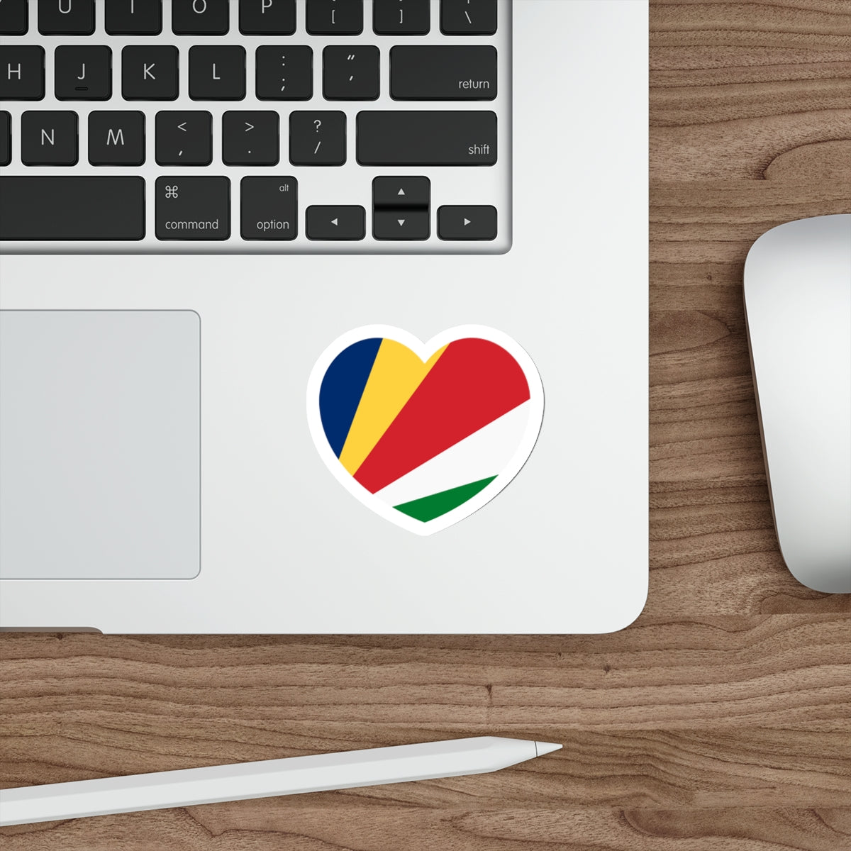 Heart Flag of the Seychelles - STICKER Vinyl Die-Cut Decal-The Sticker Space