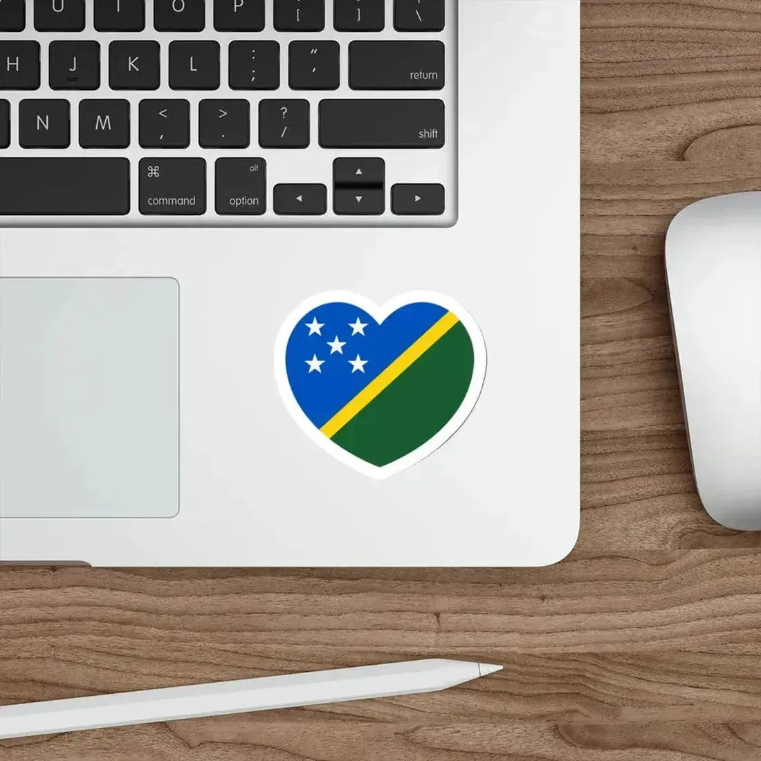 Heart Flag of the Solomon Islands - STICKER Vinyl Die-Cut Decal - The Sticker Space