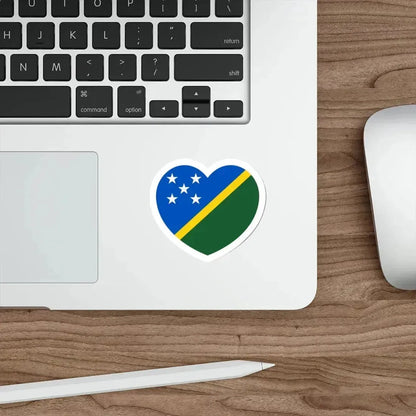 Heart Flag of the Solomon Islands - STICKER Vinyl Die-Cut Decal - The Sticker Space