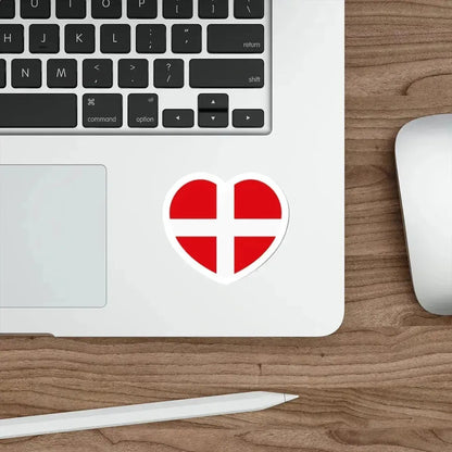 Heart Flag of the Sovereign Military Order of Malta - STICKER Vinyl Die-Cut Decal - The Sticker Space