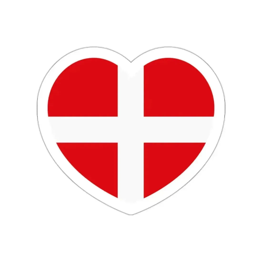 Heart Flag of the Sovereign Military Order of Malta - STICKER Vinyl Die-Cut Decal White Die-Cut 2 Inch - The Sticker Space