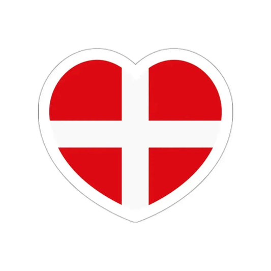 Heart Flag of the Sovereign Military Order of Malta - STICKER Vinyl Die-Cut Decal White Die-Cut 2 Inch - The Sticker Space