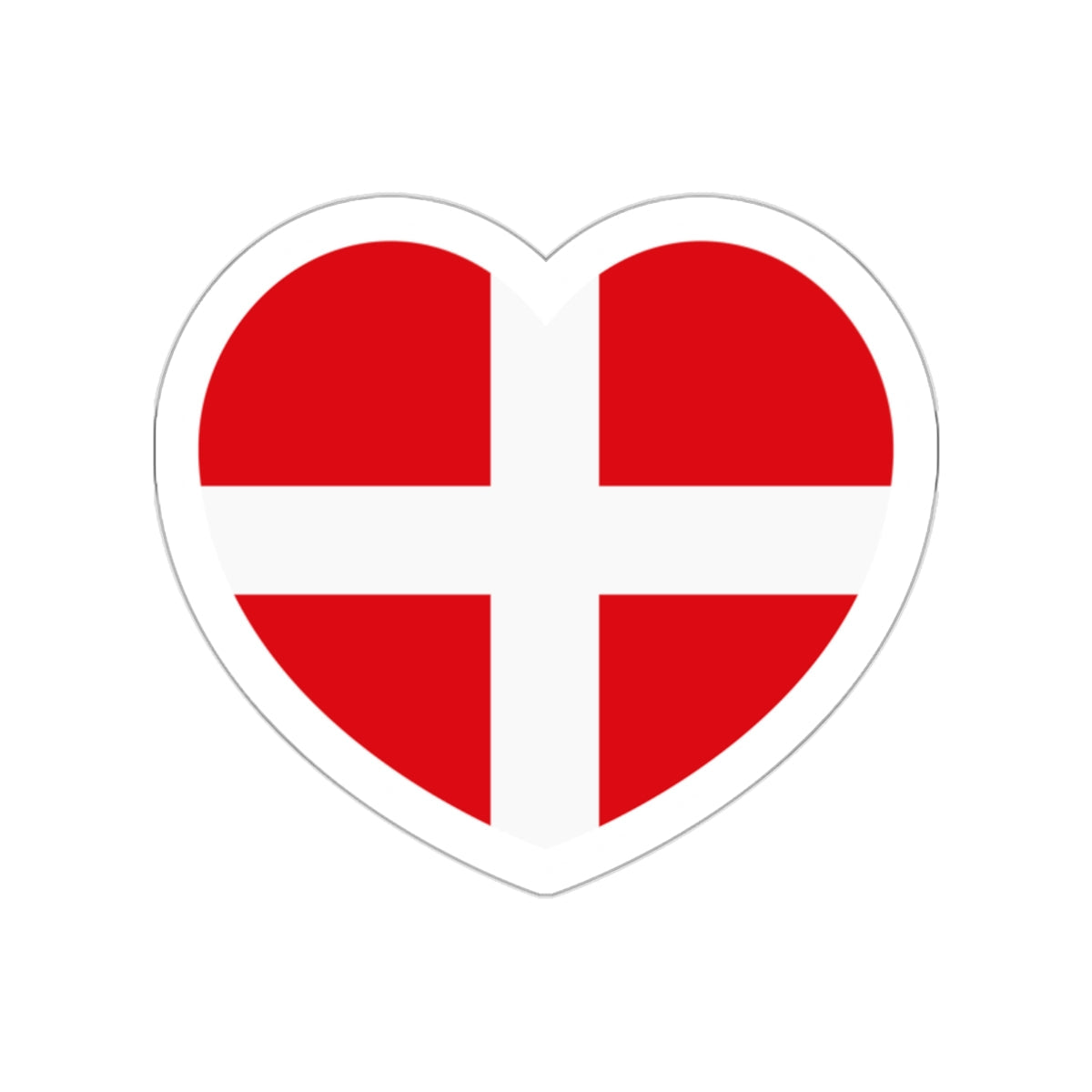 Heart Flag of the Sovereign Military Order of Malta - STICKER Vinyl Die-Cut Decal-White-The Sticker Space