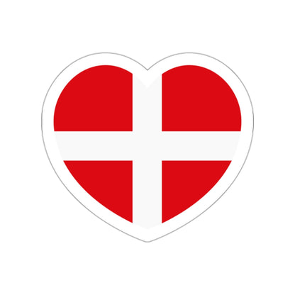 Heart Flag of the Sovereign Military Order of Malta - STICKER Vinyl Die-Cut Decal-White-The Sticker Space