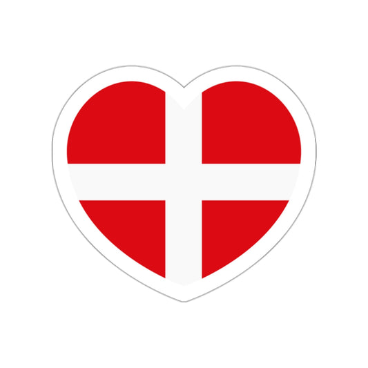 Heart Flag of the Sovereign Military Order of Malta - STICKER Vinyl Die-Cut Decal-White-The Sticker Space