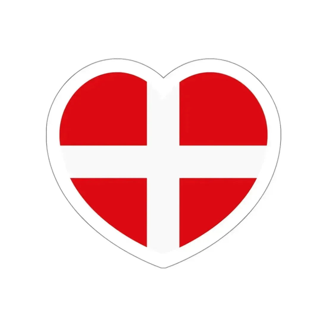 Heart Flag of the Sovereign Military Order of Malta - STICKER Vinyl Die-Cut Decal White Die-Cut 3 Inch - The Sticker Space