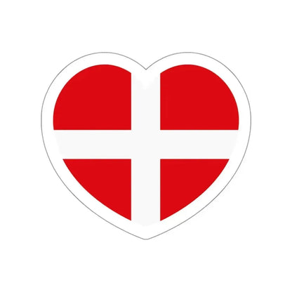 Heart Flag of the Sovereign Military Order of Malta - STICKER Vinyl Die-Cut Decal White Die-Cut 3 Inch - The Sticker Space