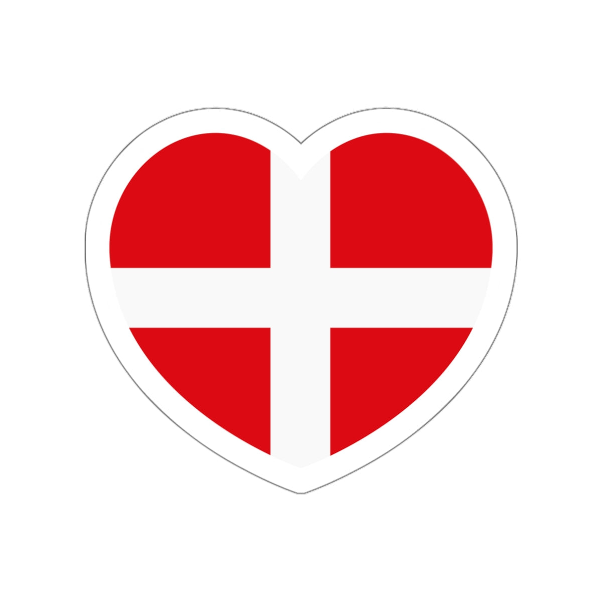 Heart Flag of the Sovereign Military Order of Malta - STICKER Vinyl Die-Cut Decal-White-The Sticker Space