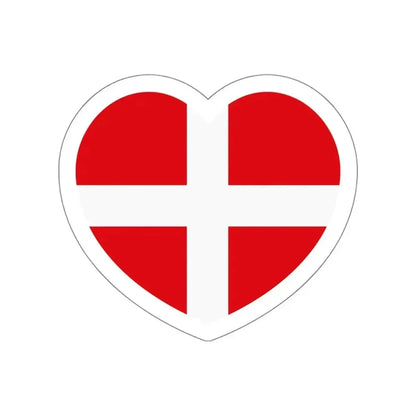 Heart Flag of the Sovereign Military Order of Malta - STICKER Vinyl Die-Cut Decal White Die-Cut 4 Inch - The Sticker Space