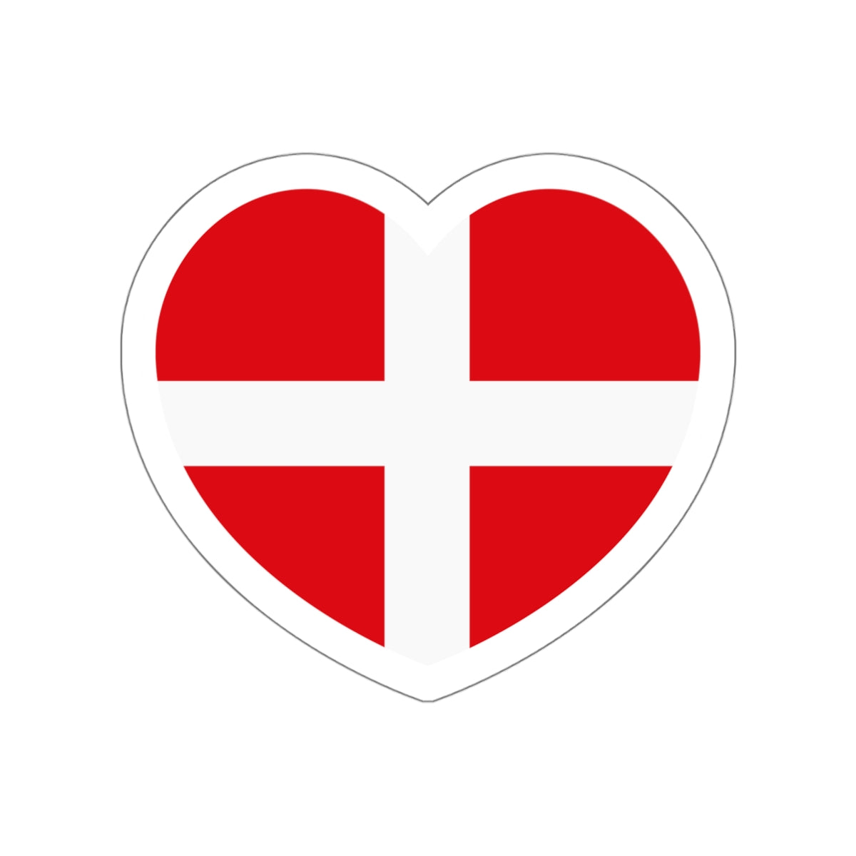 Heart Flag of the Sovereign Military Order of Malta - STICKER Vinyl Die-Cut Decal-White-The Sticker Space