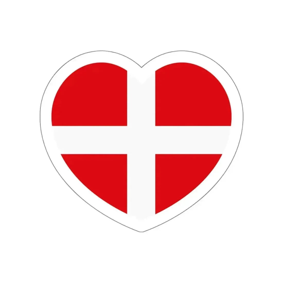 Heart Flag of the Sovereign Military Order of Malta - STICKER Vinyl Die-Cut Decal White Die-Cut 6 Inch - The Sticker Space