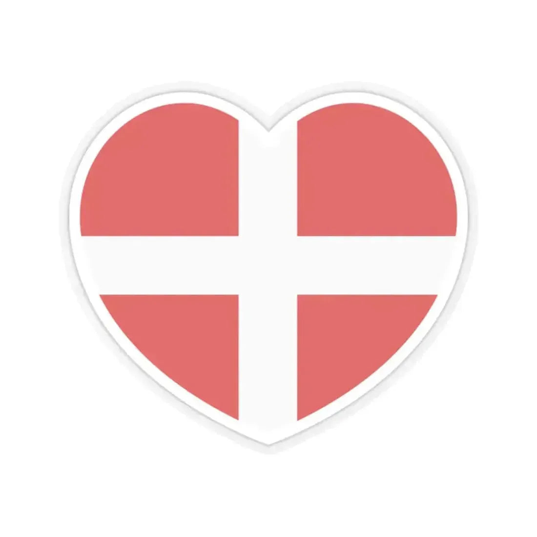 Heart Flag of the Sovereign Military Order of Malta - STICKER Vinyl Kiss-Cut Decal 2 Inch Transparent - The Sticker Space