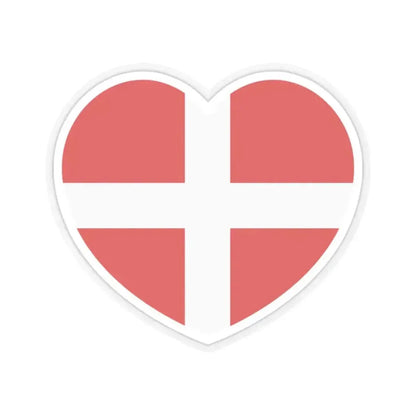 Heart Flag of the Sovereign Military Order of Malta - STICKER Vinyl Kiss-Cut Decal 2 Inch Transparent - The Sticker Space